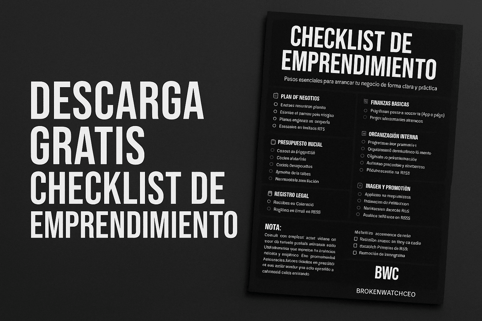 Checklist para emprendedores ✅